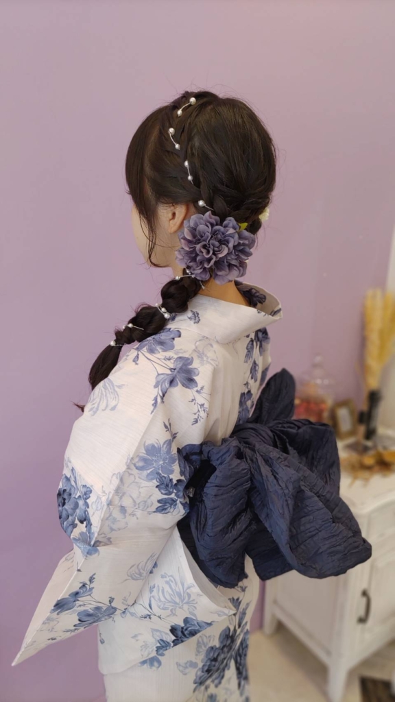浴衣の着付けとヘアセット